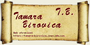 Tamara Birovica vizit kartica
